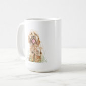Cockapoo Mug, Dog Lover Gift, Cockapoo Art Mug コーヒーマグカップ (正面左)