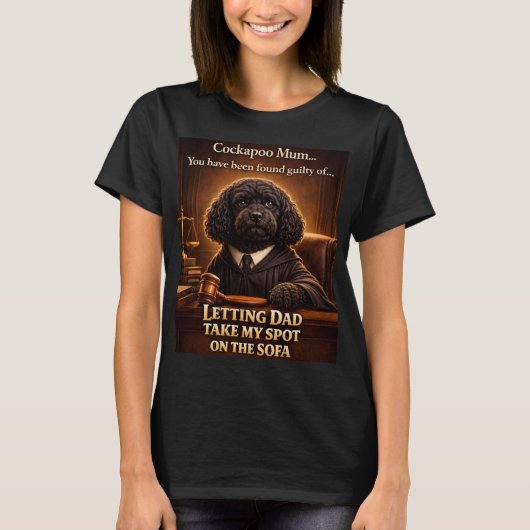 Cockapoo Mum Court Shirt | Funny Dog Owner Gift Tシャツ (正面)