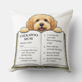 Cockapoo Mum Definition Gift | Funny Dog Mum Desig クッション