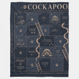 Cockapoo Owner Blanket フリースブランケット