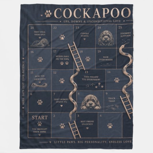 Cockapoo Owner Blanket フリースブランケット (正面)