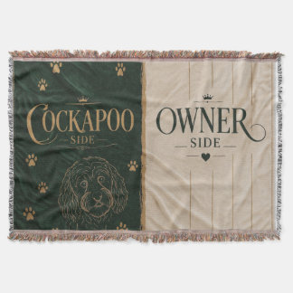 Cockapoo Owner Side Blanket Funny Dog Lover Gift スローブランケット