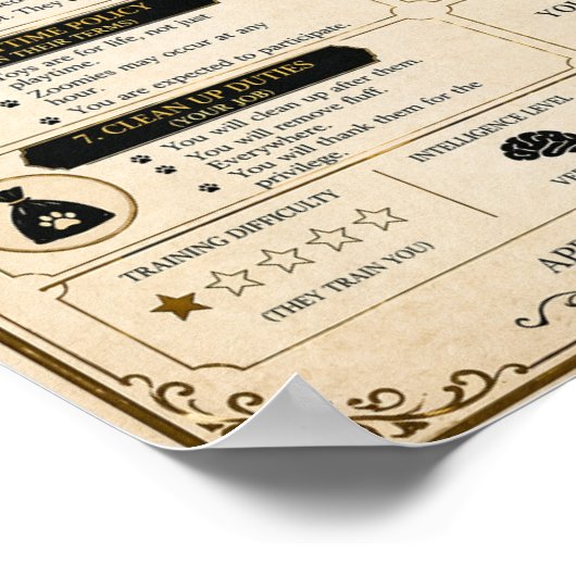 Cockapoo Owner Survival Guide Poster Gift ポスター (角)