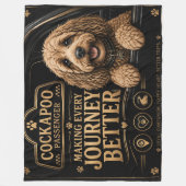 Cockapoo Passenger Blanket Dog Lover Gift フリースブランケット (正面)