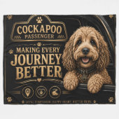 Cockapoo Passenger Blanket Dog Lover Gift フリースブランケット (正面(横))