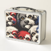 Cockapoo Pattern Lunchbox – Cute Dog Design メタルランチボックス (裏面)