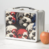 Cockapoo Pattern Lunchbox – Cute Dog Design メタルランチボックス (インサイチュ)