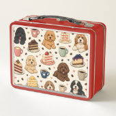 Cockapoo Pattern Lunchbox Cute Dog Gift メタルランチボックス (裏面)