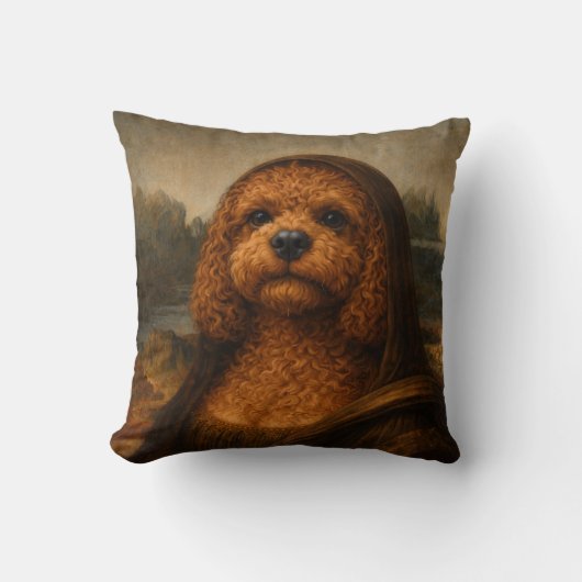 Cockapoo Pillow | Funny Dog Lover Art Cushion クッション (正面)