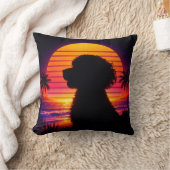 Cockapoo pillow- Retro Cockapoo Dog Lover Gift クッション (ブランケット)