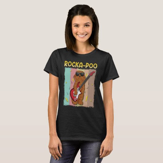 Cockapoo Rockstar Rocka Poo Dog  Blues Master Tシャツ (正面フル)