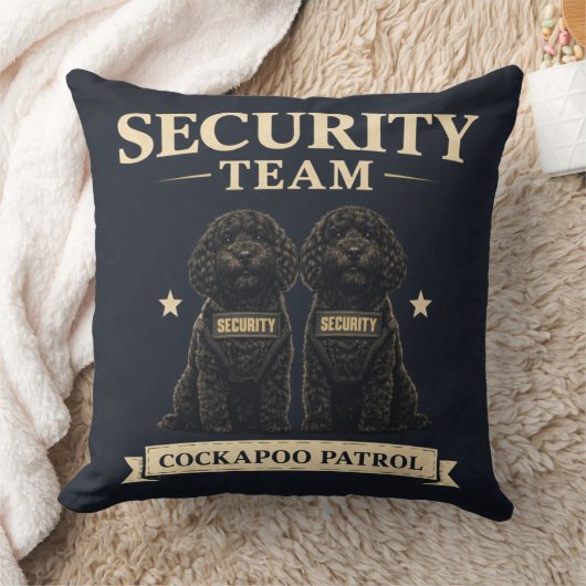 Cockapoo Security Team Gift cushion クッション (ブランケット)