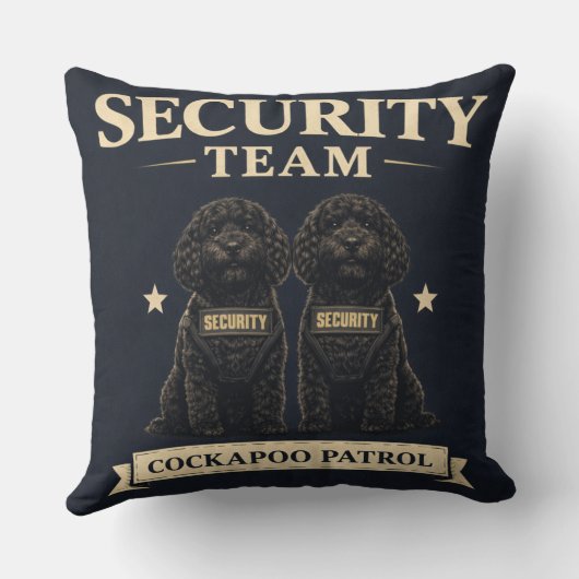 Cockapoo Security Team Gift cushion クッション (裏面)