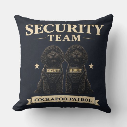 Cockapoo Security Team Gift cushion クッション (正面)