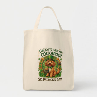 Cockapoo St Patrick's Day Lucky Dog Pot of Gold トートバッグ