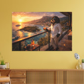 Cockapoo Sunset Canvas Art – Luxury Travel Dog Art キャンバスプリント (インサイチュ (リビング))