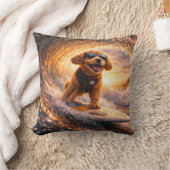 Cockapoo Surf Art | Cool Cockapoo Gift pillow クッション (ブランケット)