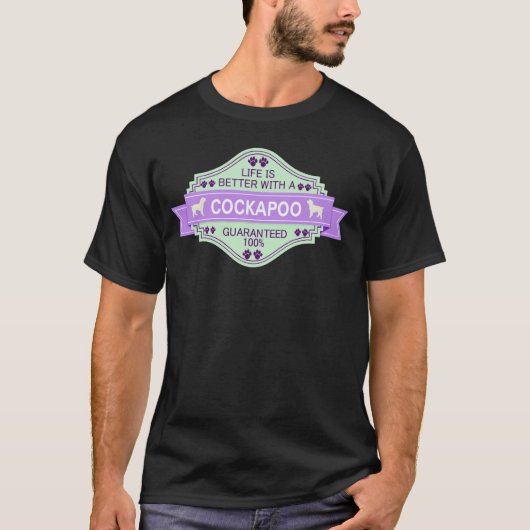 Cockapoo TシャツのライフはCockapoo Teeの方が良い Tシャツ (正面)