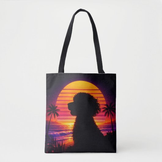 Cockapoo Tote bag - Retro Cockapoo Dog Lover Gift トートバッグ (正面)