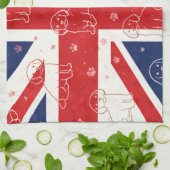 Cockapoo UK Gift | Union Jack Dog  キッチンタオル (折り畳み)