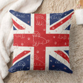 Cockapoo UK Gift | Union Jack Dog Cushion クッション (ブランケット)