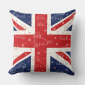 Cockapoo UK Gift | Union Jack Dog Cushion クッション (正面)