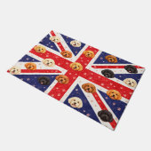 Cockapoo Union Jack Doormat | UK Dog Welcome Mat ドアマット (アングル)