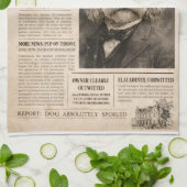 Cockapoo Vintage Newspaper  キッチンタオル (折り畳み)