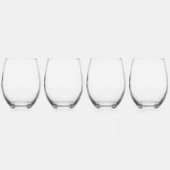 Cockapoo Wine Glass Set of 4 | Dog Lover Gift | El ステムなしワイングラス (左)