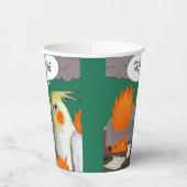 Cockatielおもしろい Remote Workerこれは素晴らしミーム 紙コップ (左)