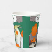 Cockatielおもしろい Remote Workerこれは素晴らしミーム 紙コップ (右)