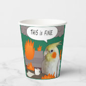Cockatielおもしろい Remote Workerこれは素晴らしミーム 紙コップ (正面)