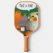 Cockatielこれは素晴らしミームおもしろい皮肉な鳥 ピックルボールラケット (裏面)