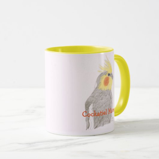 Cockatielのお母さんの芸術のマグ マグカップ (正面右)