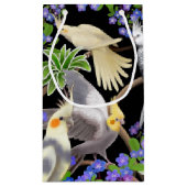 Cockatielのオウムは私をNotsのギフトバッグ忘れます スモールペーパーバッグ (裏面)