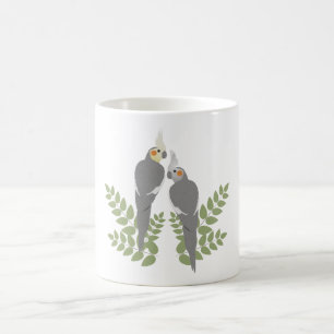 Cockatielのカップル コーヒーマグカップ