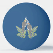 Cockatielのカップル 卓球ボール (裏面)