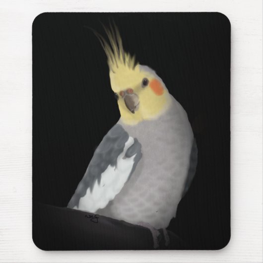 Cockatielのマウスパッド(Portriat) マウスパッド (正面)