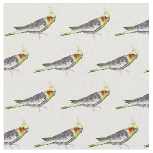 Cockatielの生地(あなたの色を選んで下さい) ファブリック (クローズアップ)
