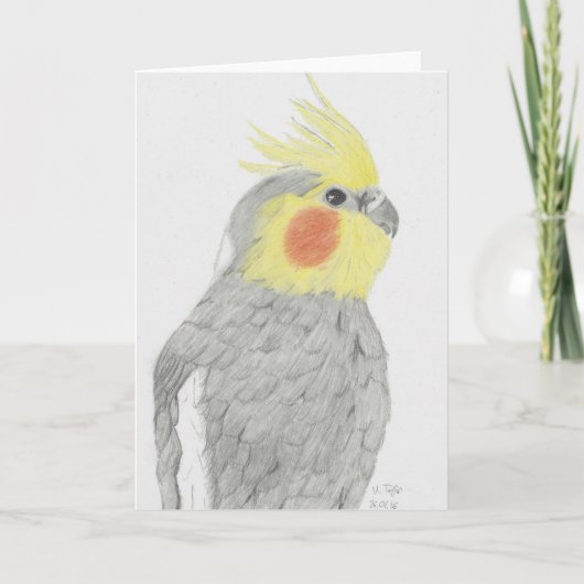 Cockatielの芸術の挨拶状 カード (正面)