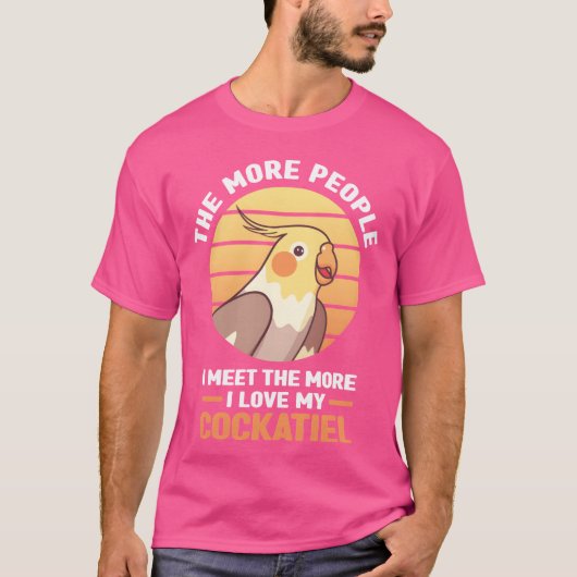 Cockatielギフトペット鳥獣の友人 Tシャツ (正面)