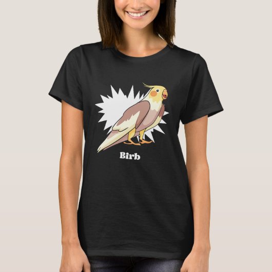 Cockatiel Birb Meme Yellow Cute Bird for Parrot Ow Tシャツ (正面)
