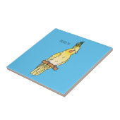 Cockatiel bird cartoon illustration タイル (側面)
