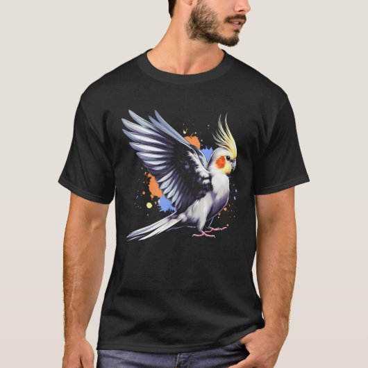Cockatiel Bird Lover Bird Watching Tシャツ (正面)