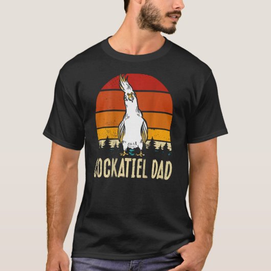 Cockatiel Dad Backprint Cockatiel Tシャツ (正面)