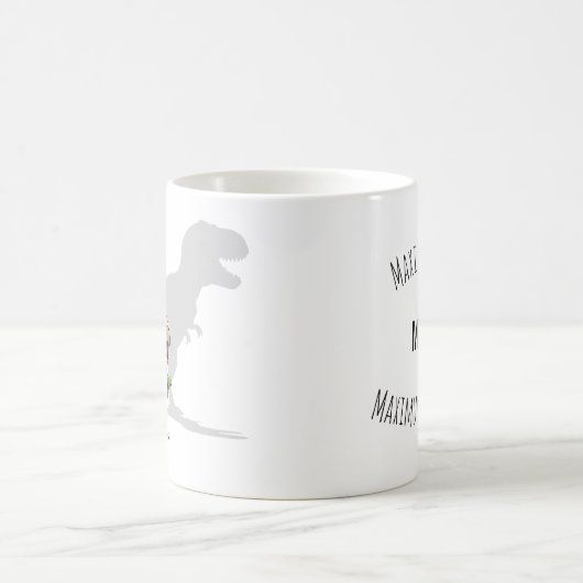Cockatiel Dinosaur Personalized Gift コーヒーマグカップ (中央)