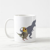 Cockatiel Dinosaur Roar Personalized Gift コーヒーマグカップ (左)