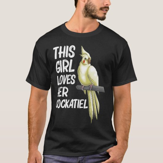 Cockatiel  for Girls Kids Bird Parrot  Owner Tシャツ (正面)