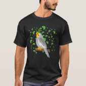 Cockatiel Leprechaun Shamrock St Patricks Day Tシャツ (正面)
