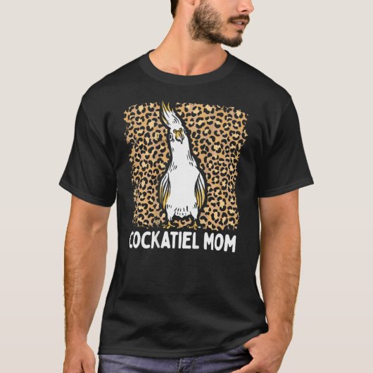 Cockatiel Mom Backprint Cockatiel Tシャツ (正面)